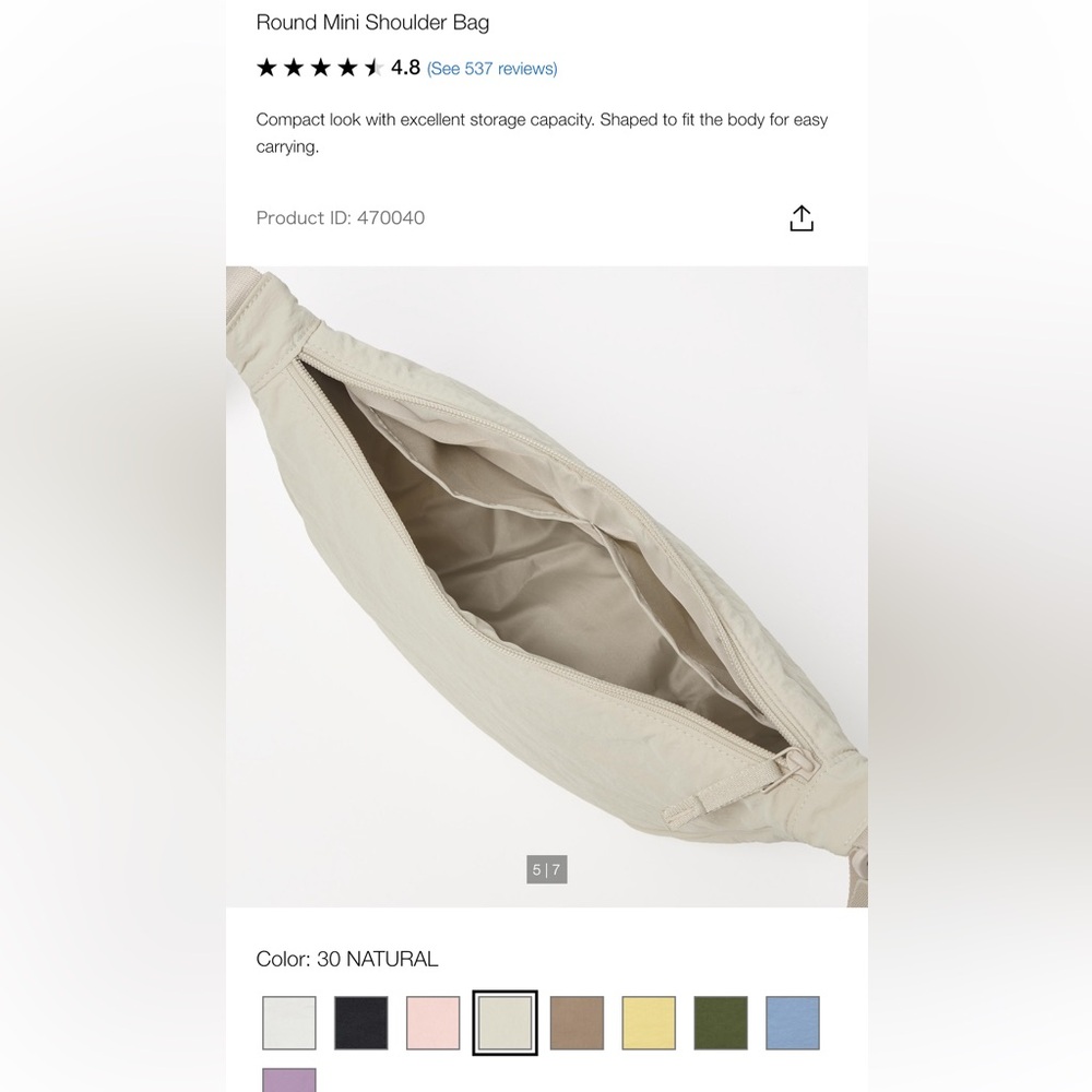 UNIQLO Round Mini Shoulder Bag